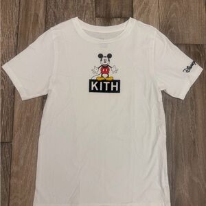 Kith Kids White Tee with Mickey Design
